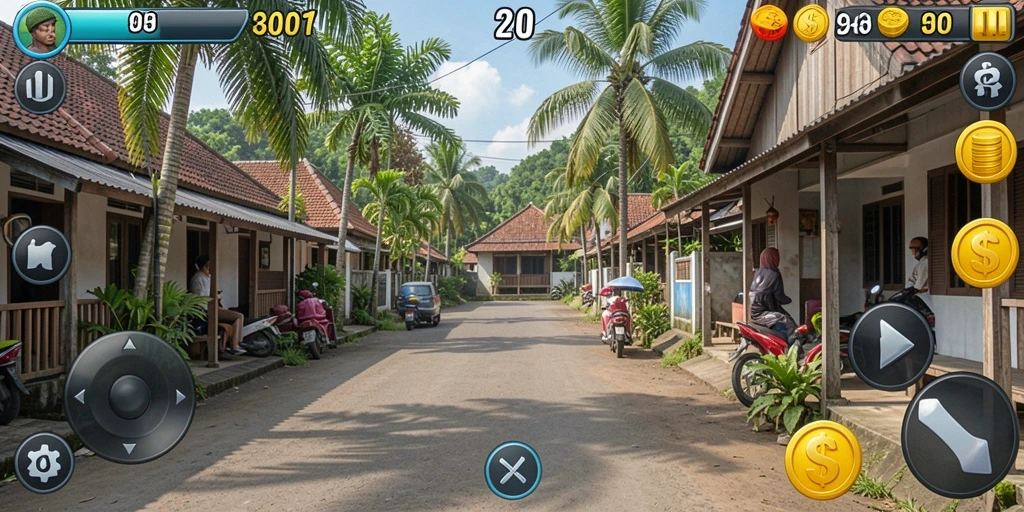 Tampilan awal permainan yang menarik dan futuristik.