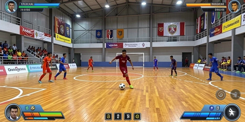 Screenshot menampilkan karakter lucu di level permainan.