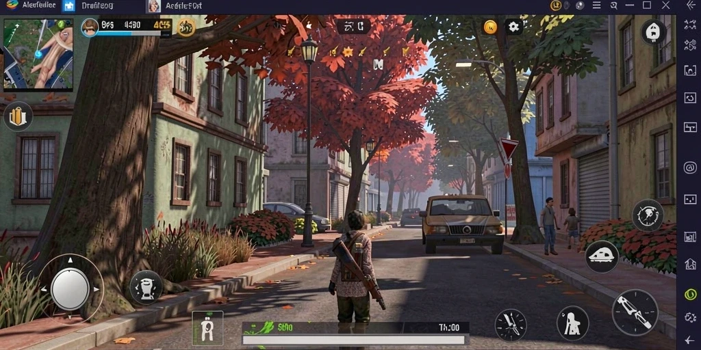 Tampilan utama game dengan karakter menarik.