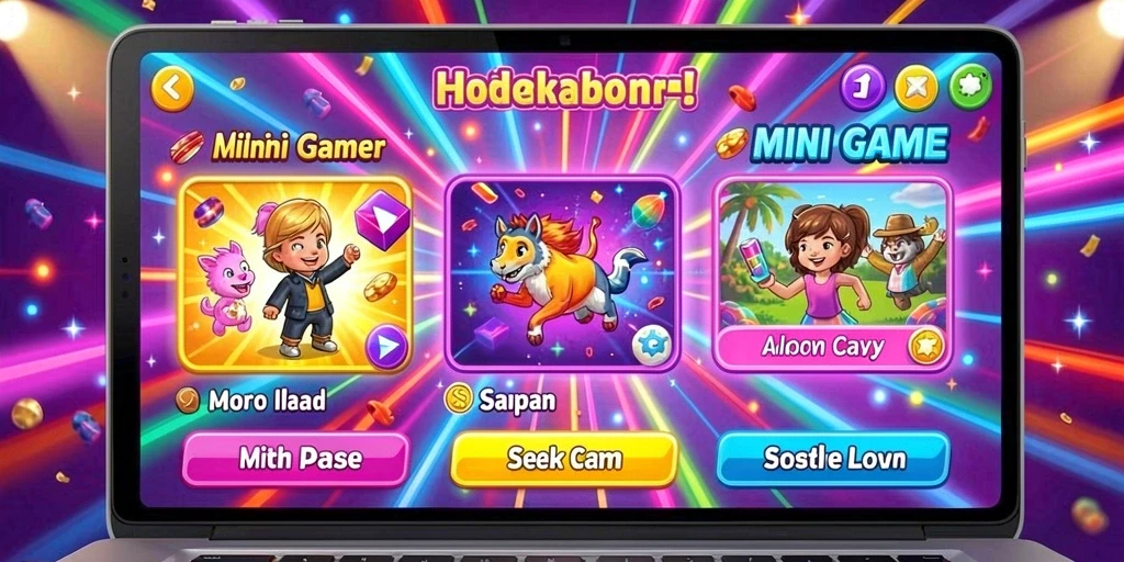 Tampilan awal game yang menarik dan penuh warna.