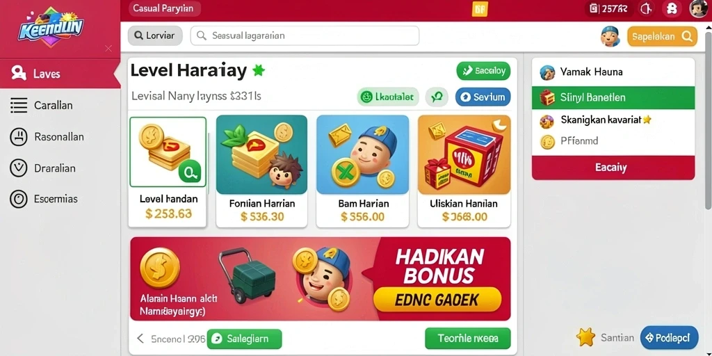 Tangkapan layar menampilkan antarmuka permainan yang menarik.